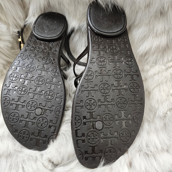 Tory Burch Jelly Vaughn Black Gladiator Sandals Sz 7.5 - Picture 8 of 9